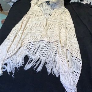 Cream, lace cardigan